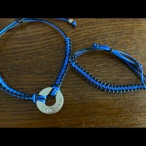 Law enforcement blue line bracelet set True Blue